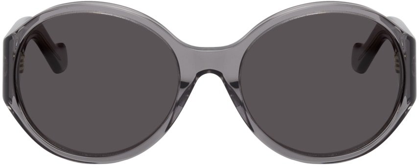 Loewe: Grey Round Anagram Sunglasses | SSENSE