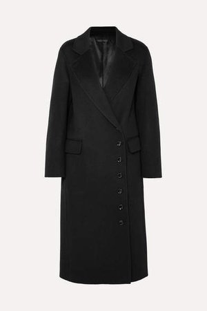 Signe Wool And Cashmere-blend Felt Coat - Black