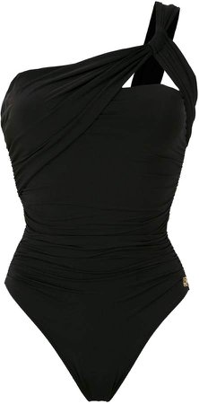 Draped One Shoulder Swimsuit