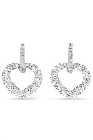 Chopard | L'Heure du Diamant 18-karat white gold diamond earrings | NET-A-PORTER.COM