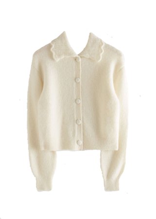 & Other Stories Statement Collar Knit Cardigan