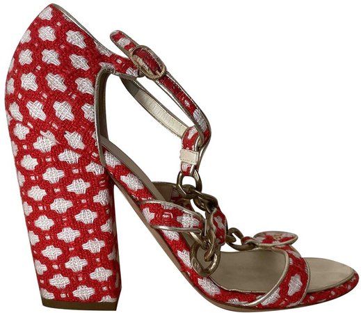 Red Cloth Sandals
