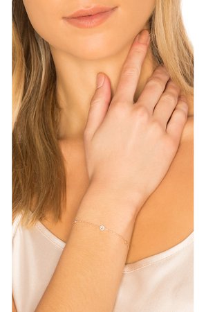Diamond Bezel Teardrop Bracelet