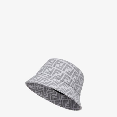 Grey wool and silk hat - HAT | Fendi