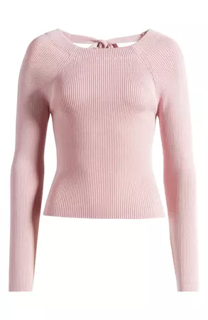 All in Favor Open Back Rib Sweater | Nordstrom