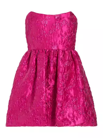 Shop Amanda Uprichard Addison Brocade Strapless Minidress | Saks Fifth Avenue