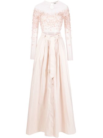 Elisabetta Franchi floral-embellished Evening Dress - Farfetch