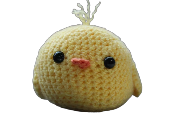 yellow crochet chick