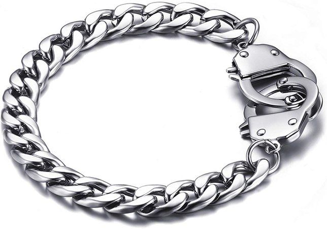 Amazon.com: Jakob Miller Handcuff Stainless Steel Curb Chain Link Bracelet Partners in Crime Best Friends Bracelets Friendship BFF Bangle for Women Men: Gateway