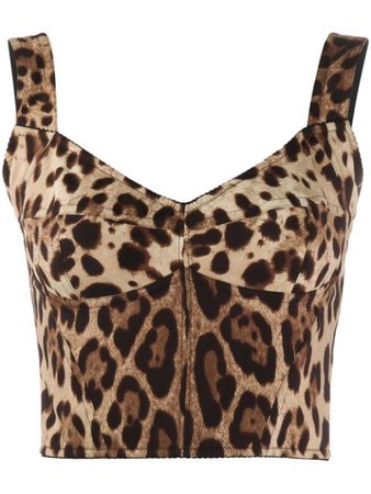 Dolce & Gabbana Leopard Print Bustier Top Ss20 | Farfetch.com