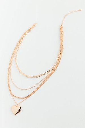 Samantha Heart Locket Layer Necklace | Urban Outfitters