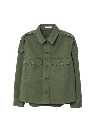 MANGO Military-style overshirt