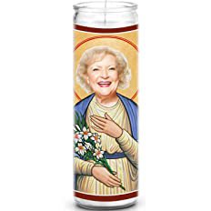 Amazon.com: Betty White Celebrity Prayer Candle - Funny Saint Candle - 100% Handmade in USA - RIP Novelty Gift : Home & Kitchen