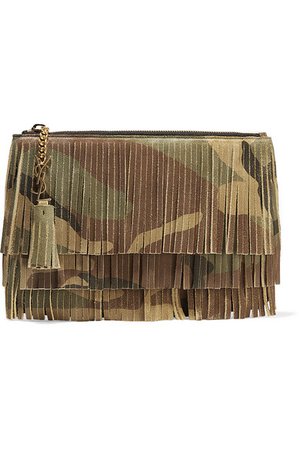 ysl fringed camouflage clutch - Google Search