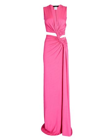 Sid Neigum Cut-Out Jersey Maxi Dress In Pink | INTERMIX®