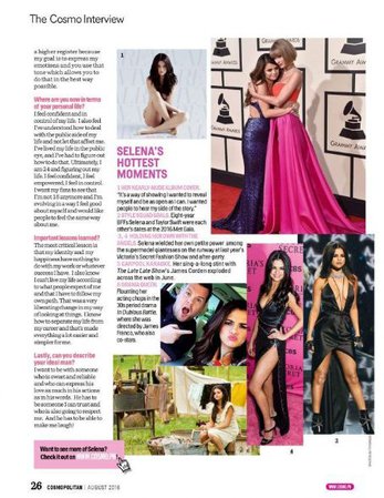 Selena Gomez - Cosmopolitan Magazine Pictorial [Philippines] (August 2016) - FamousFix.com post