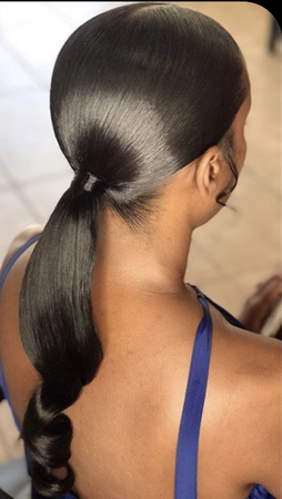 sleek ponytail
