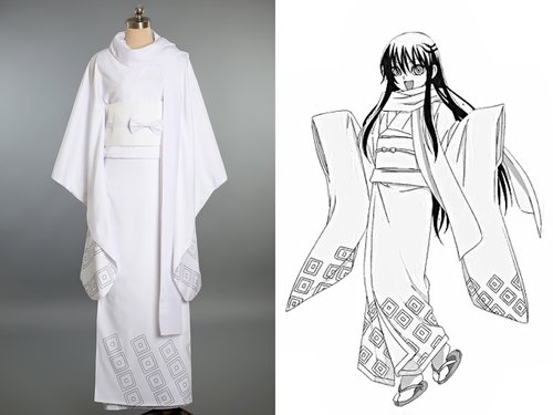 Nurarihyon no Mago Cosplay, Tsurara Oikawa (Yuki Onna) Costume Kimono Set