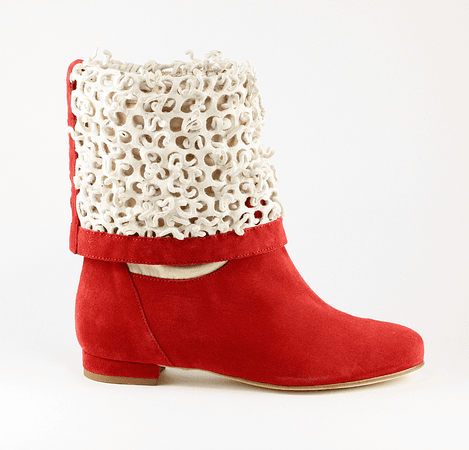 3264 Fiorangelo Boots / Red | Italian Designer Shoes | Rina's Store