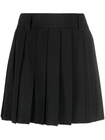 Miu Miu applique-logo Pleated Skirt - Farfetch