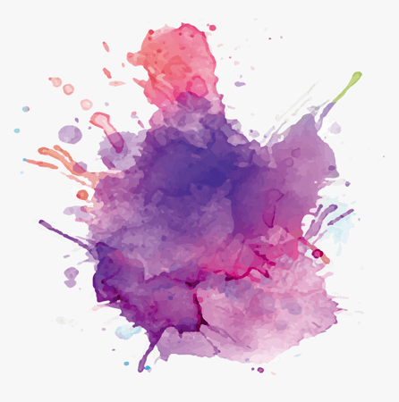 Watercolor Clipart Paint Splashes - Purple Watercolor Splash Png, Transparent Png - kindpng