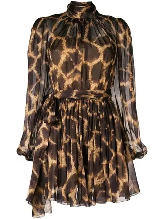 Dolce & Gabbana Leopard Print Flared Dress - Farfetch