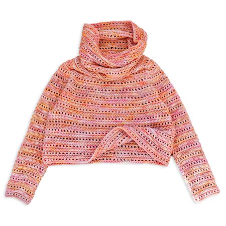 Peachy crochet sweater