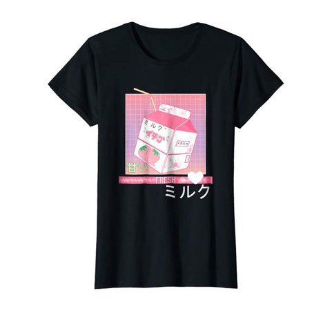 Amazon.com: 90s Japanese Otaku Stylish Aesthetic Milk T-Shirt: Clothing
