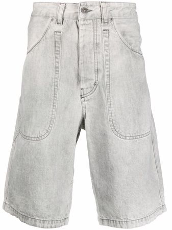 Shop Diesel stonewashed denim shorts with Express Delivery - FARFETCH