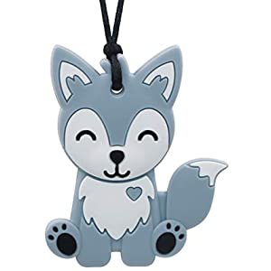 Amazon.com : Sensory Chew Necklace for Kids, Boys, and Girls - 2 Pack Fox Silicone Baby Teether Toys for Teething, Autism, Biting, ADHD, SPD, Chewy Oral Motor Chewing Toy Jewelry for Adults : Baby