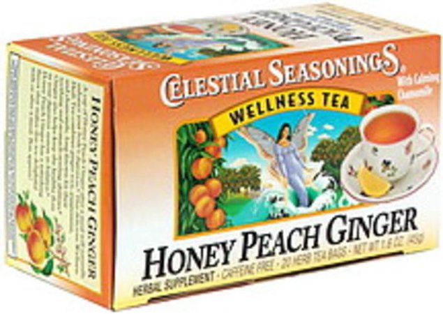 Celestial Seasonings with Calming Chamomile, Honey Peach Ginger Herb Tea - 20 ea, Nutrition Information | Innit