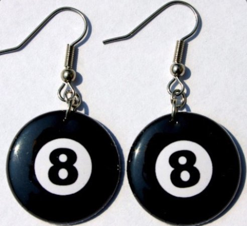 8 ball earrings