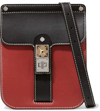 Ps11 Box Two-tone Leather Shoulder Bag - Brick
