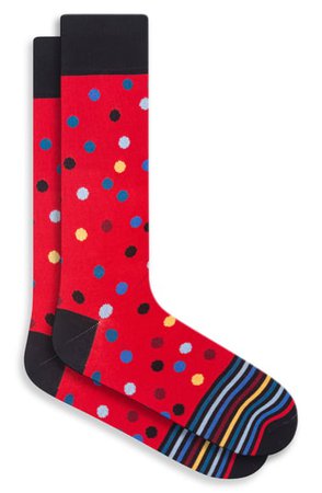Bugatchi Dot Cotton Blend Socks | Nordstrom
