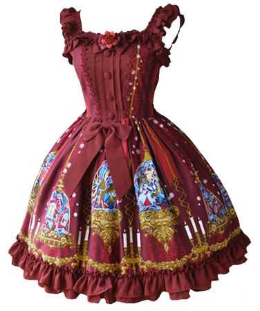 Beauty&Beast ~Lolita Printed JSK Dress