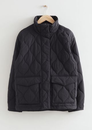 Wavy Quilted Jacket - Black - Jackets - & Other Stories UK