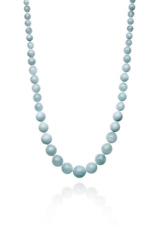 Belk & Co. Sterling Silver Milky Aquamarine Necklace