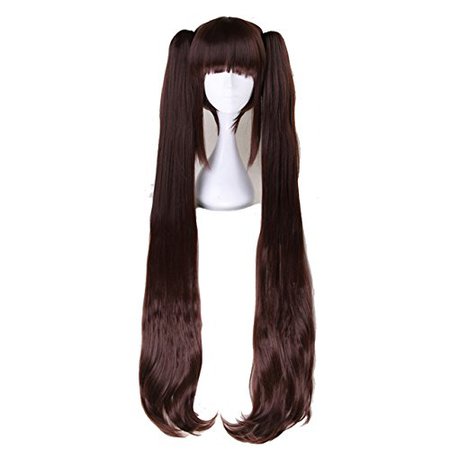 Amazon.com : Anime 100cm Long Straight Brown Chocolat Cosplay Wig with Double Ponytails Women Girls' Party Wigs : Beauty