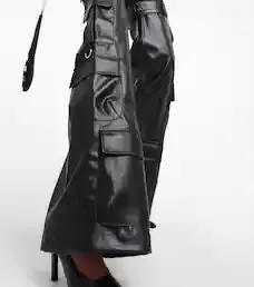 Coperni - Jersey and faux leather jumpsuit | Mytheresa