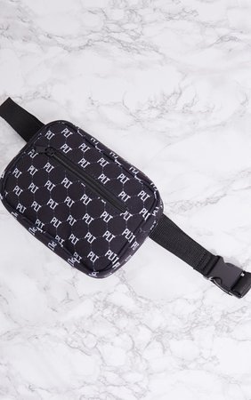 Black Plt Slogan Bum Bag | Accessories | PrettyLittleThing USA