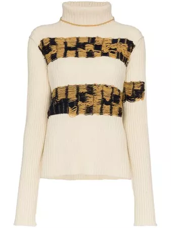 Calvin Klein 205W39nyc Embroidered Lambswool Turtleneck Jumper - Farfetch