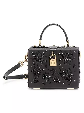 Shop Dolce&Gabbana Embellished Satin Top-Handle Bag | Saks Fifth Avenue