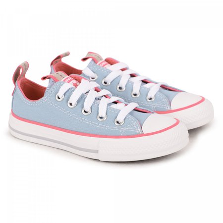 Converse Logo Denim Design Sneakers in Blue, Pink and White - BAMBINIFASHION.COM