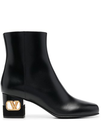 Valentino Garavani VLogo Heel Ankle Boots - Farfetch