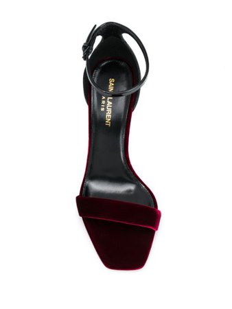 Saint Laurent Amber 85mm Velvet Sandals - Farfetch