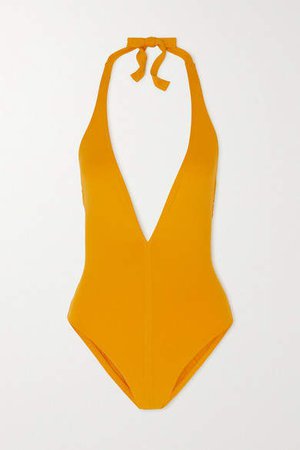 Les Essentiels Cachette Halterneck Swimsuit - Mustard