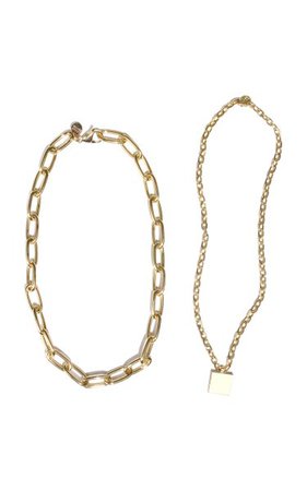 Set-Of-Two Gold-Plated Necklaces By Young Frankk | Moda Operandi