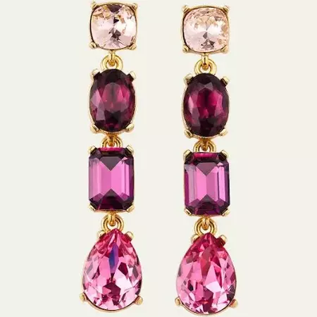 tan hot pink drop earrings - Google Search