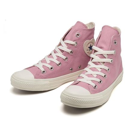 Converse All Star heart patch hi tops pink