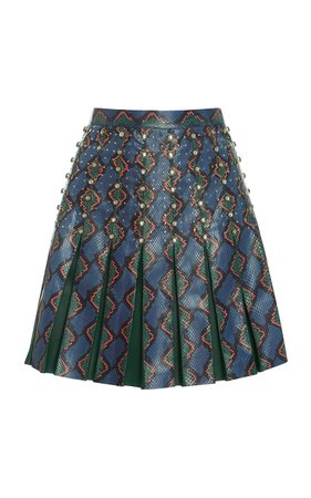 Printed Watersnake Mini Skirt by Elie Saab | Moda Operandi